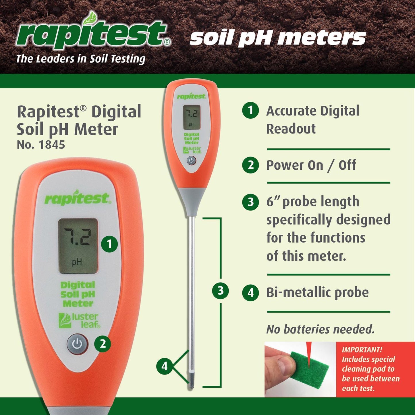  Luster Leaf Digital PH Meter 1 Pk