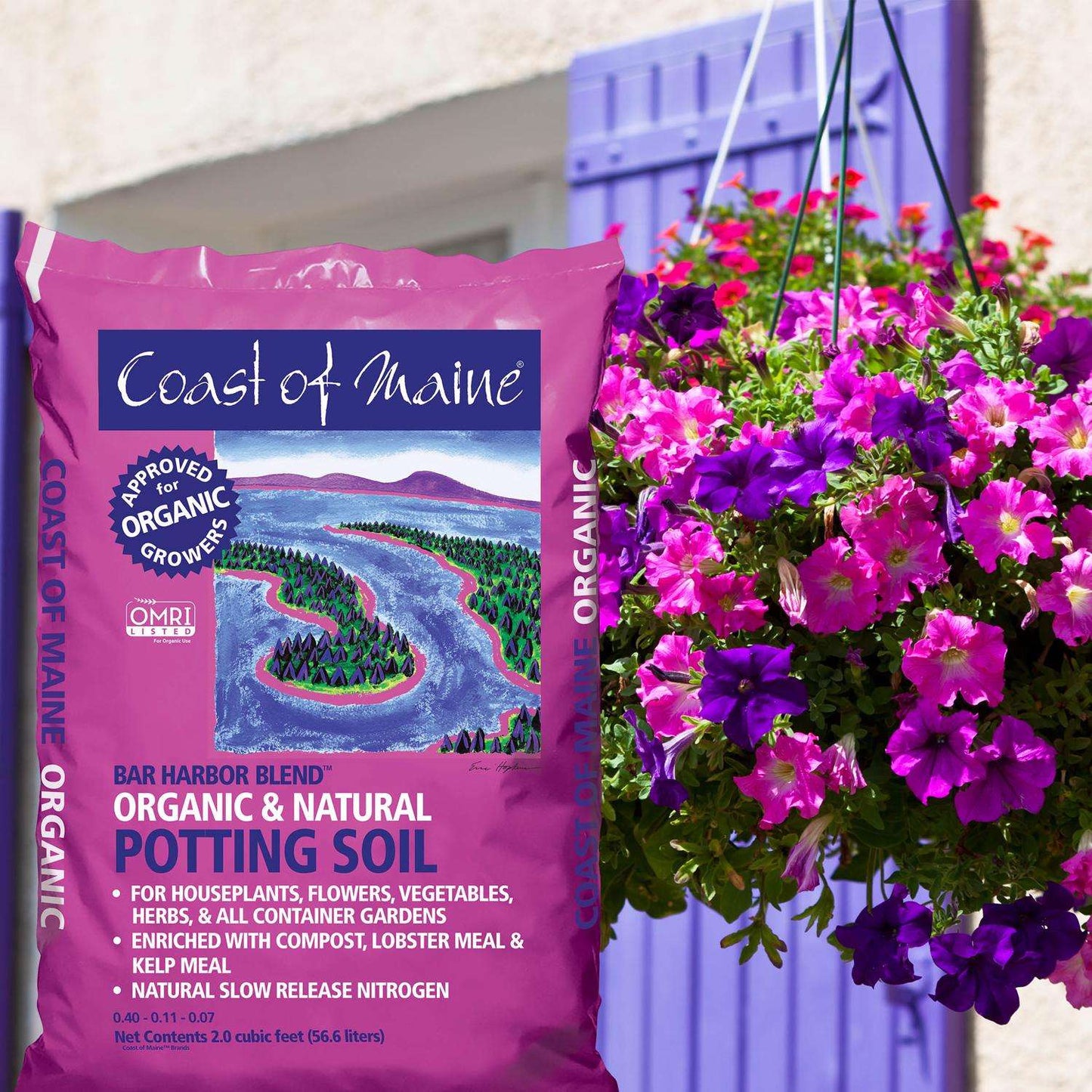  Coast Of Maine Bar Harbor Blend Organic Flower And Plant Potting Soil 2 Cu Ft