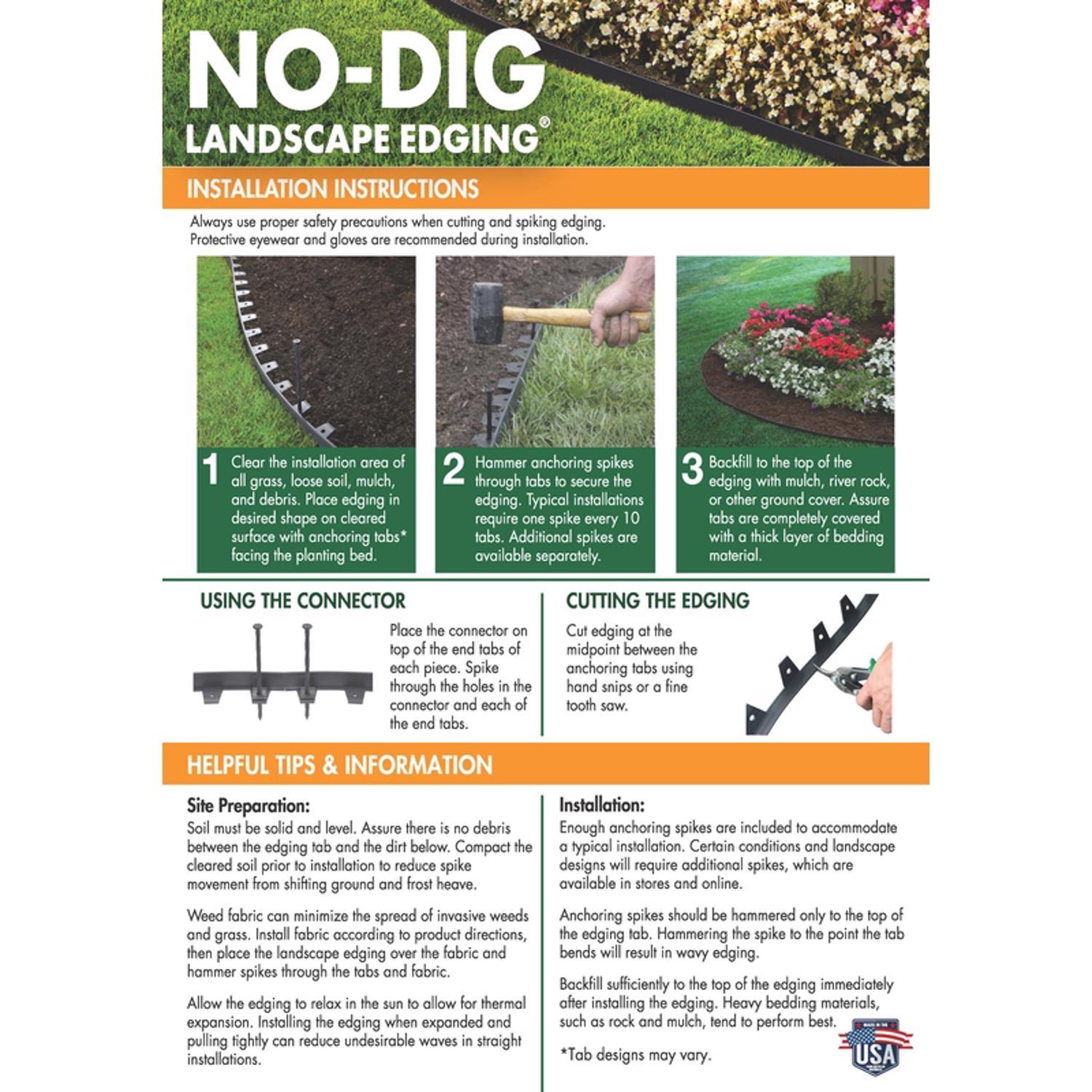  EasyFlex 20 Ft. L X 1.5 In. H Plastic Black Landscape Edging Kit