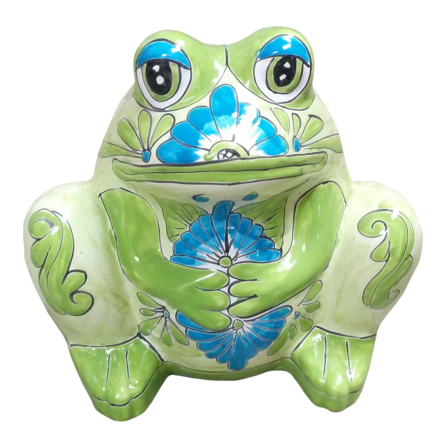  Avera Products Talavera 7 In. H X 6 In. W Ceramic Frog Planter Multicolored