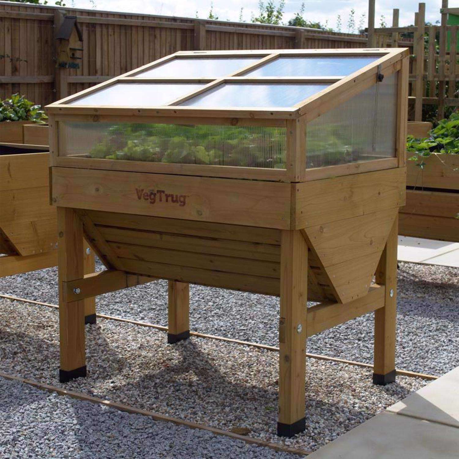  VegTrug Cold Frame Natural 18 In. H X 41 In. W Raised Bed Greenhouse