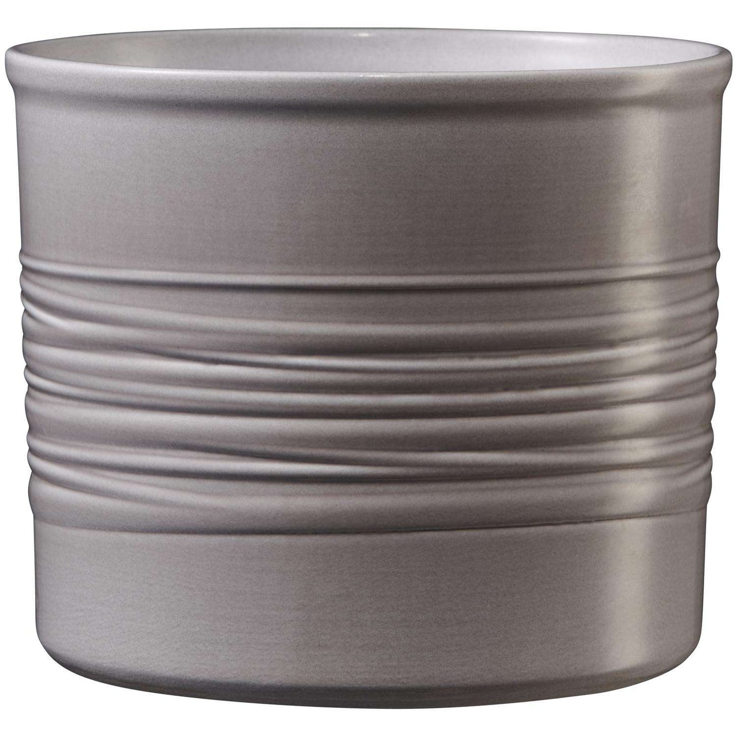  SK Pottery 4.7 In. H X 5.5 In. D Clay Laos Ceramic Pot Warm Gray