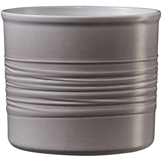  SK Pottery 4.7 In. H X 5.5 In. D Clay Laos Ceramic Pot Warm Gray