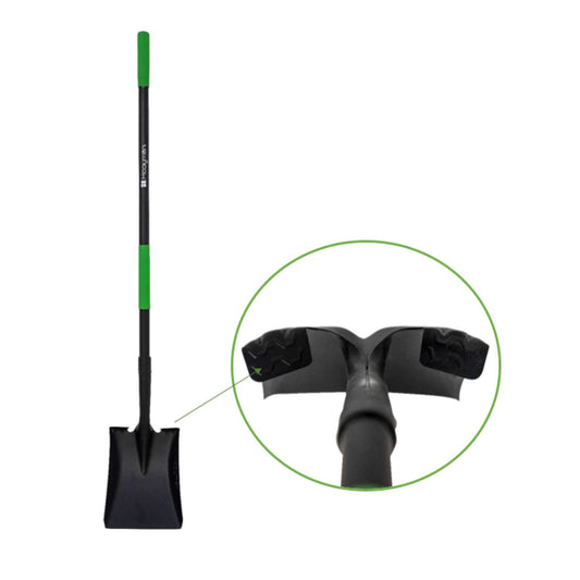  Hooyman 59.25 In. Carbon Steel Square Transfer Shovel Fiberglass Handle