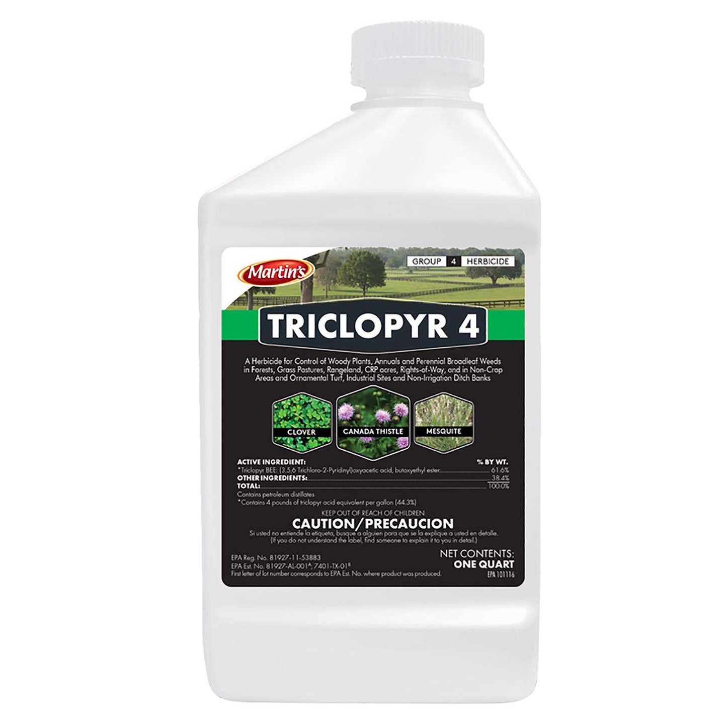 Martin's Triclopyr 4 Broadleaf Herbicide Concentrate 1 Qt