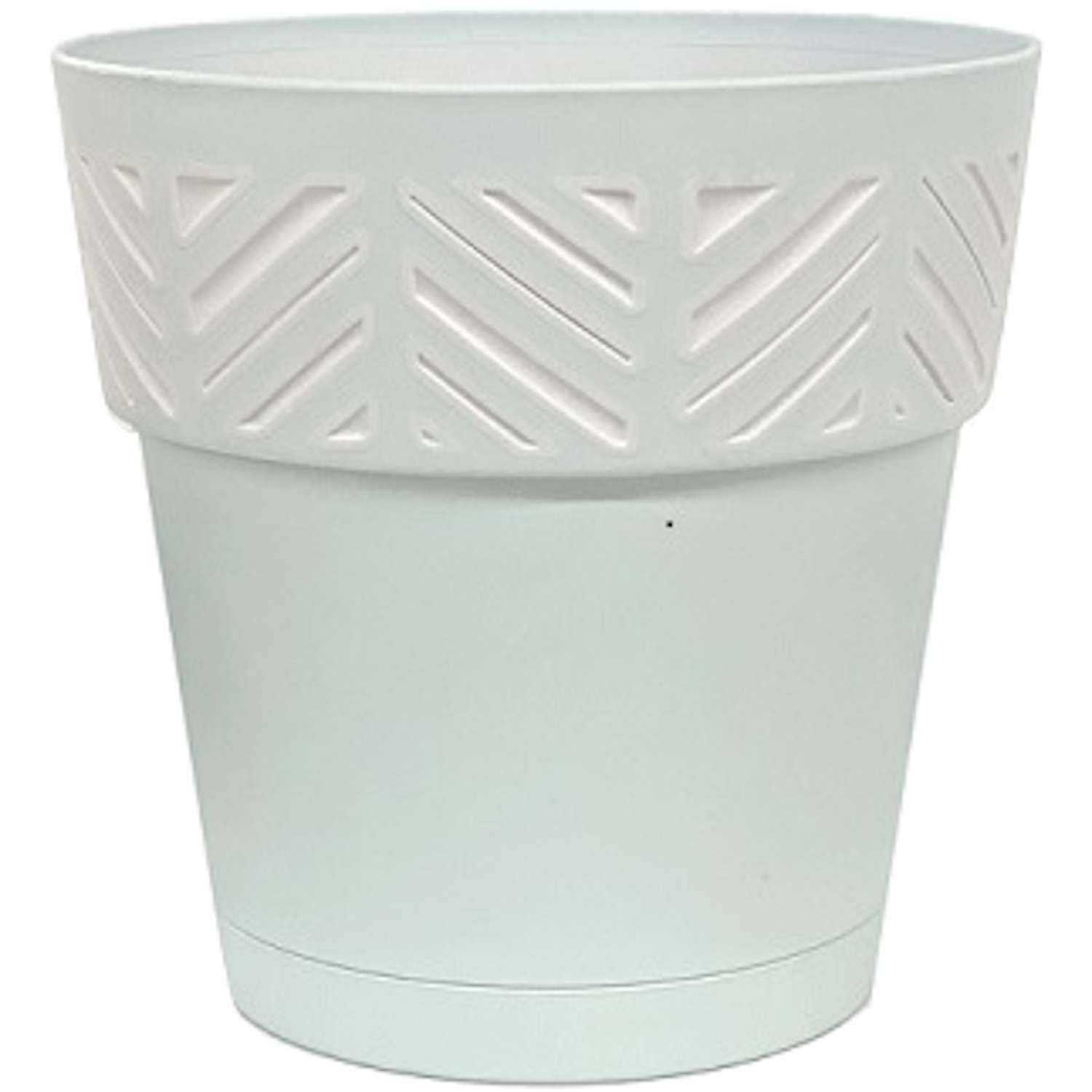  Deroma Mosaic 9.85 In. H X 10 In. D Resin Vaso Save Planter Mint
