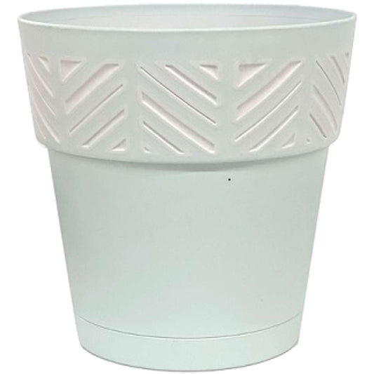  Deroma Mosaic 9.85 In. H X 10 In. D Resin Vaso Save Planter Mint