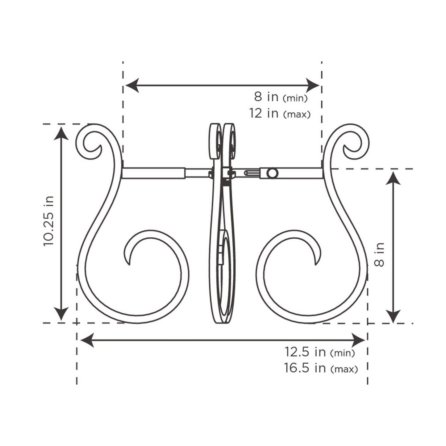  Gardien Black Steel Plant Stand