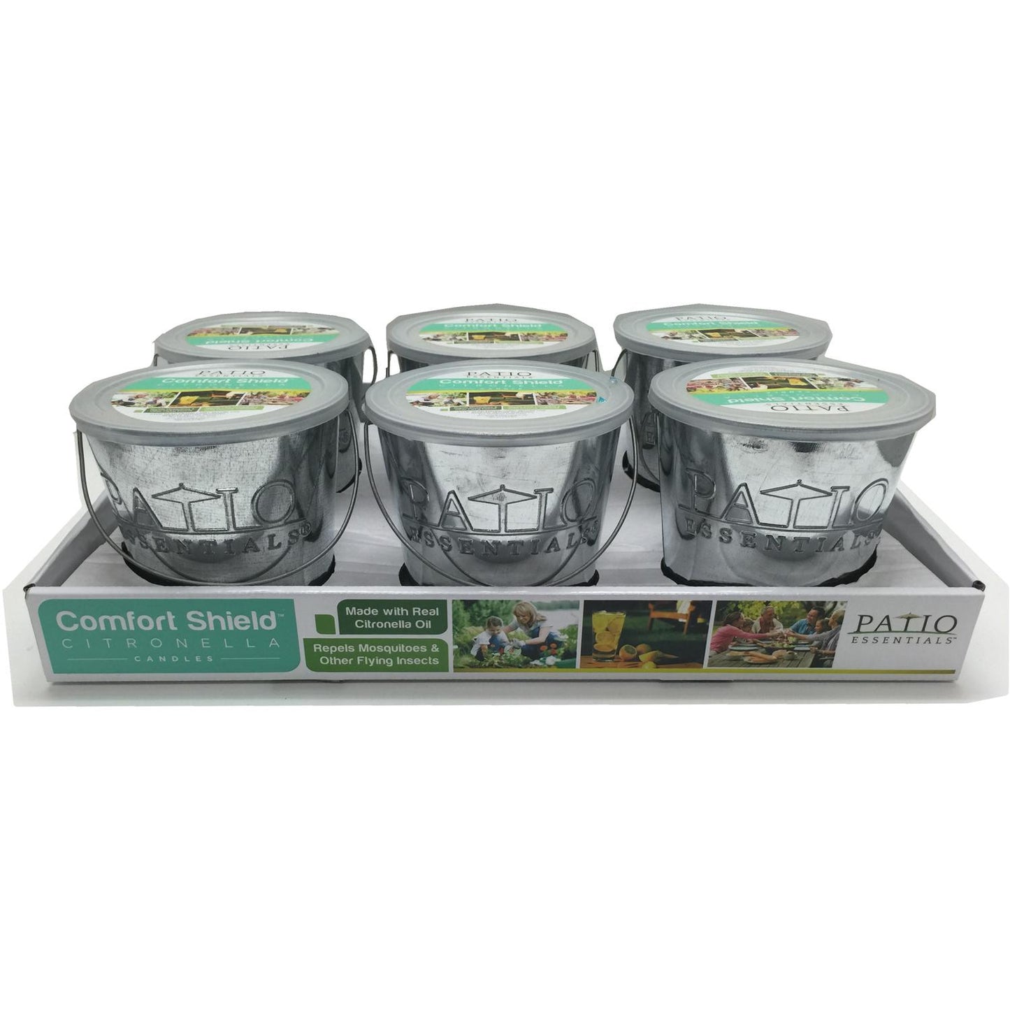  Patio Essentials Galvanized Citronella Candle For Mosquitoes/Other Flying Insects 17 Oz