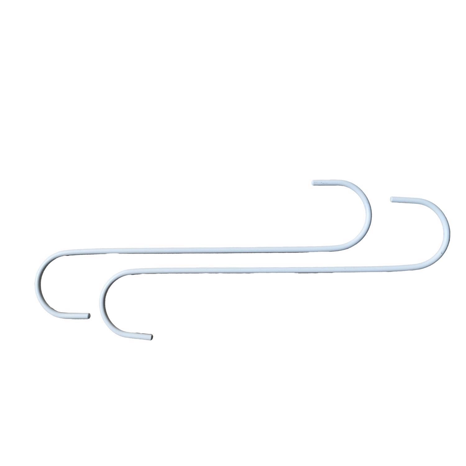  Living Accents White Steel 12 In. H S Extender Hook 2 Pk