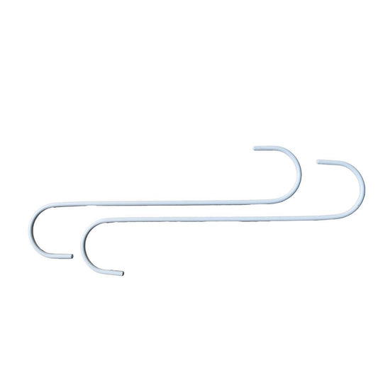  Living Accents White Steel 12 In. H S Extender Hook 2 Pk