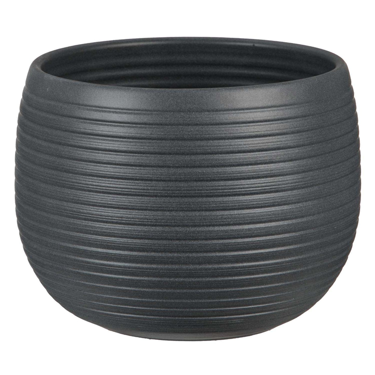  Scheurich Linara 6.25 In. D Ceramic Flower Pot Graphite