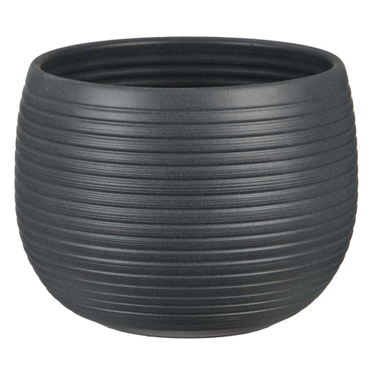  Scheurich Linara 6.25 In. D Ceramic Flower Pot Graphite