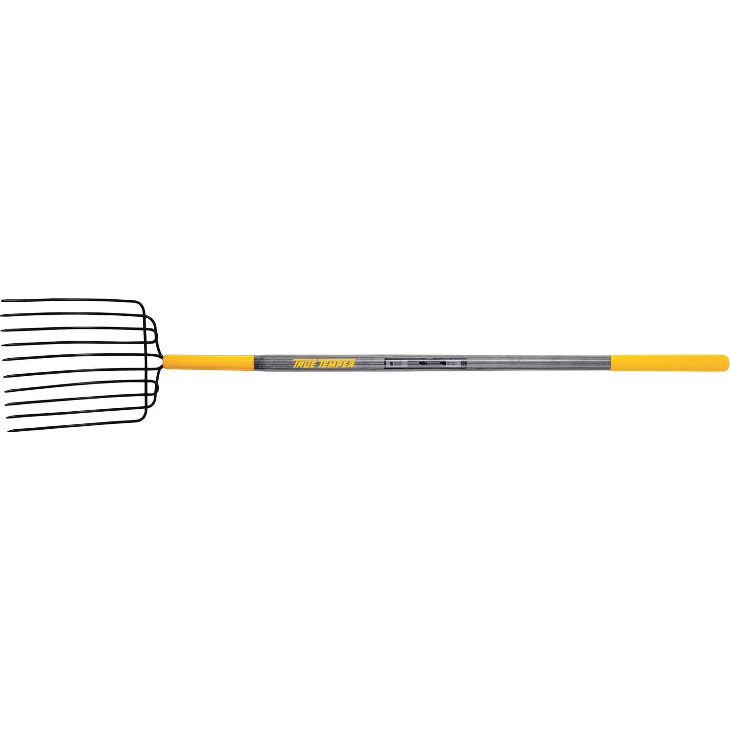  True Temper 10 Tine Steel Bedding Fork 48 In. Wood Handle