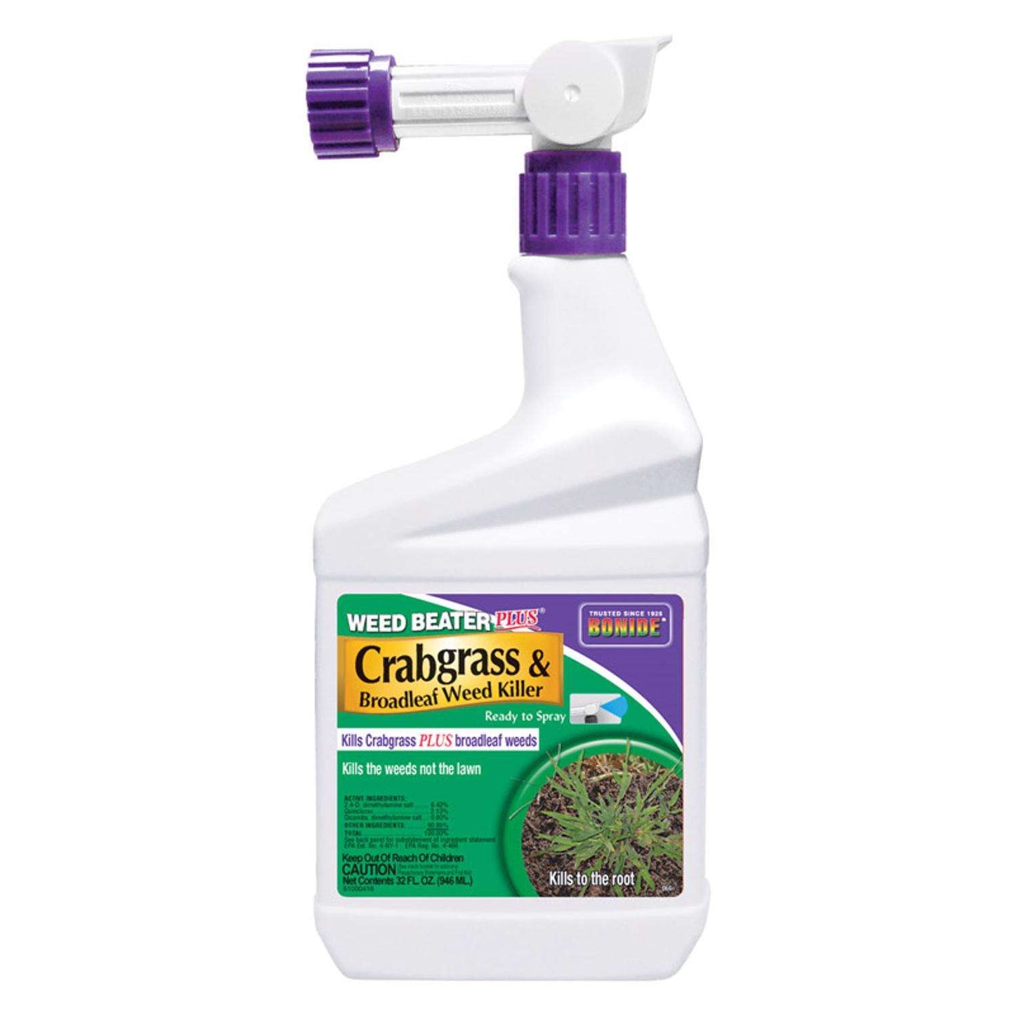  Bonide Weed Beater Plus Weed And Crabgrass Killer RTS Hose-End Concentrate 32 Oz