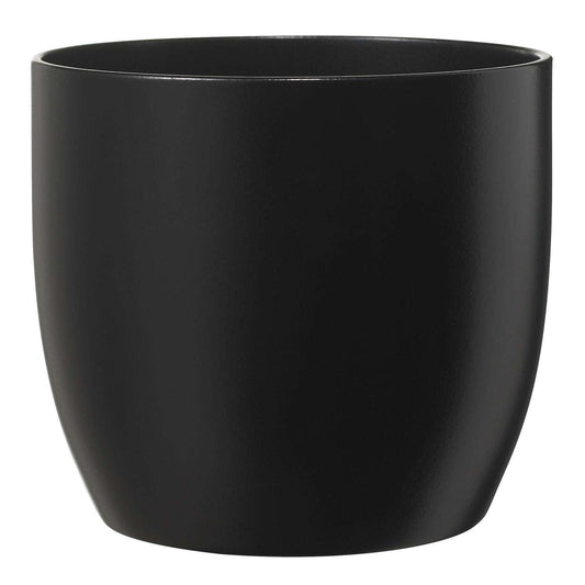  SK Pottery 3.9 In. H X 4.7 In. W X 4.7 In. D Clay Basel Ceramic Pot Black