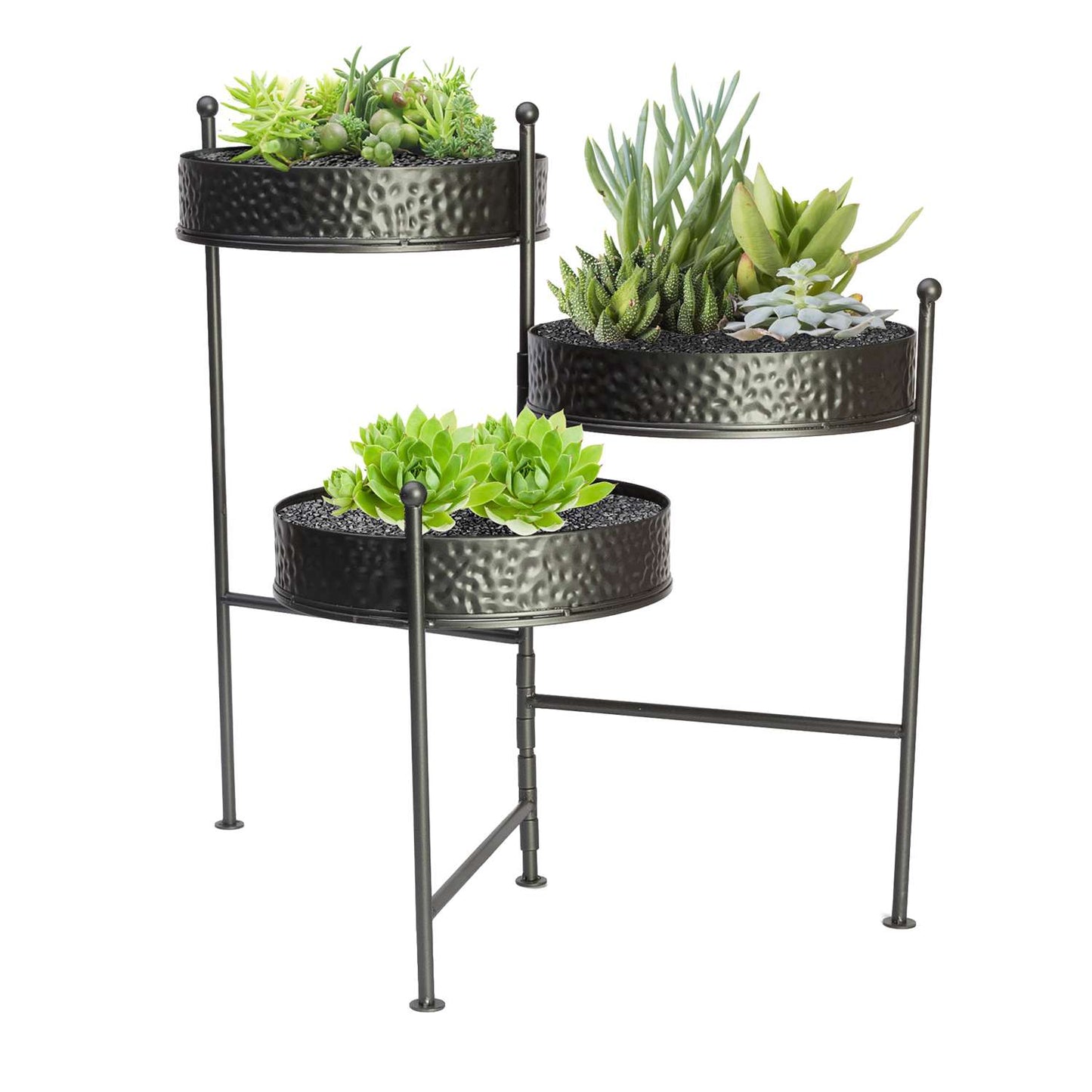  Panacea 20.75 H Black Metal Plant Stand