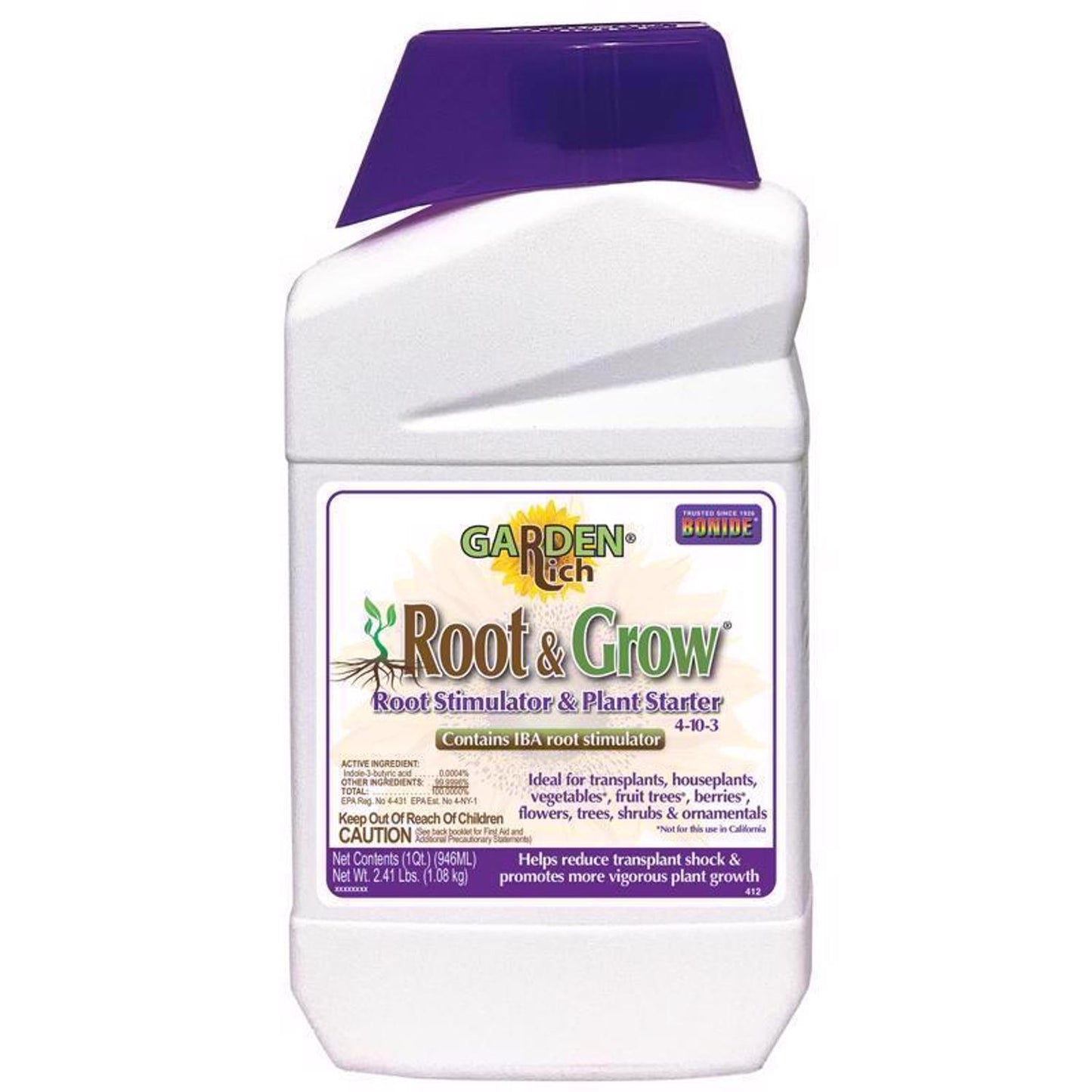  Bonide Garden Rich Root & Grow Liquid Root Stimulator & Plant Starter 1 Qt