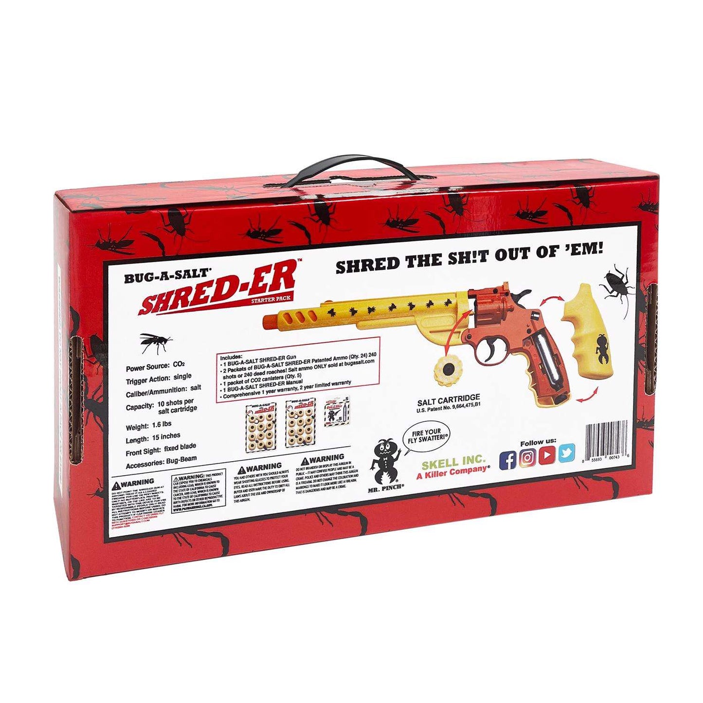  Bug-A-Salt Insect Repellent Device For Roaches/Murder Hornets/Scorpions