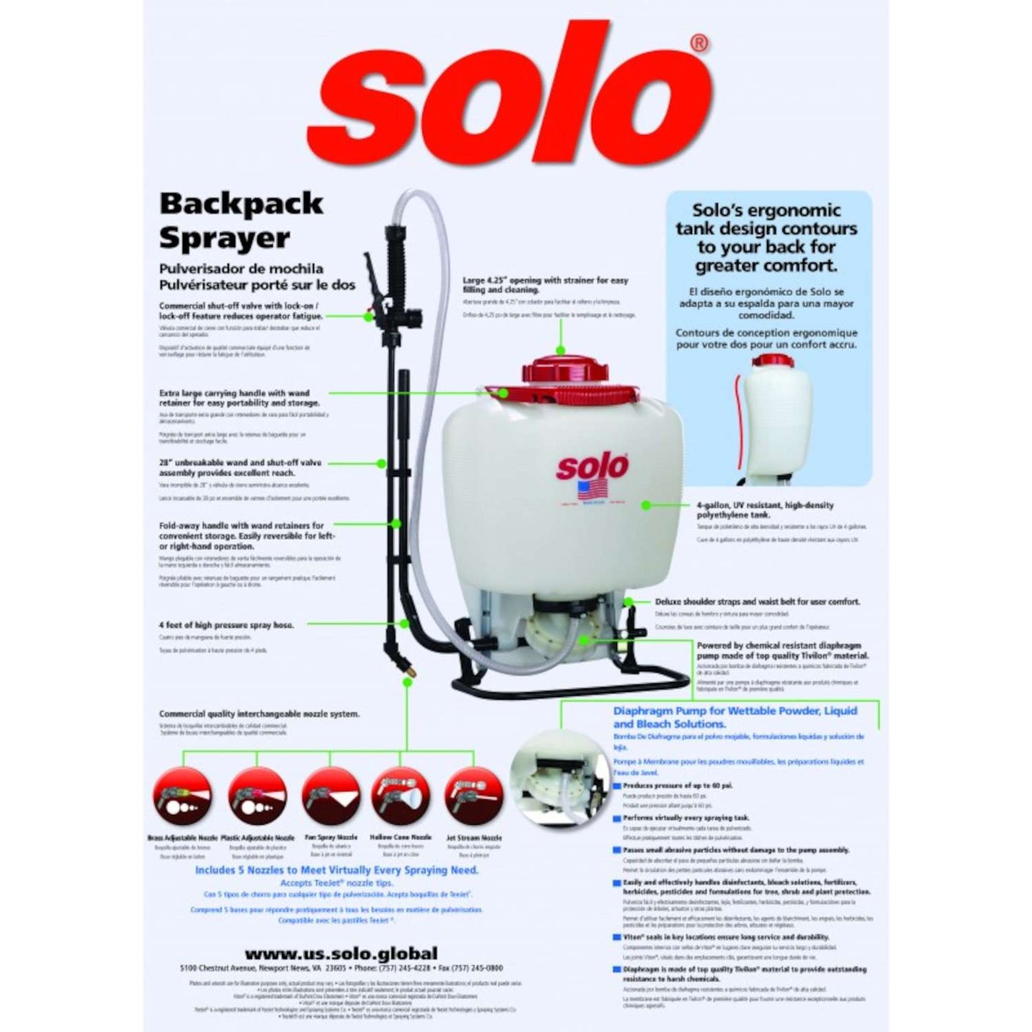  Solo 4 Gal Backpack Sprayer