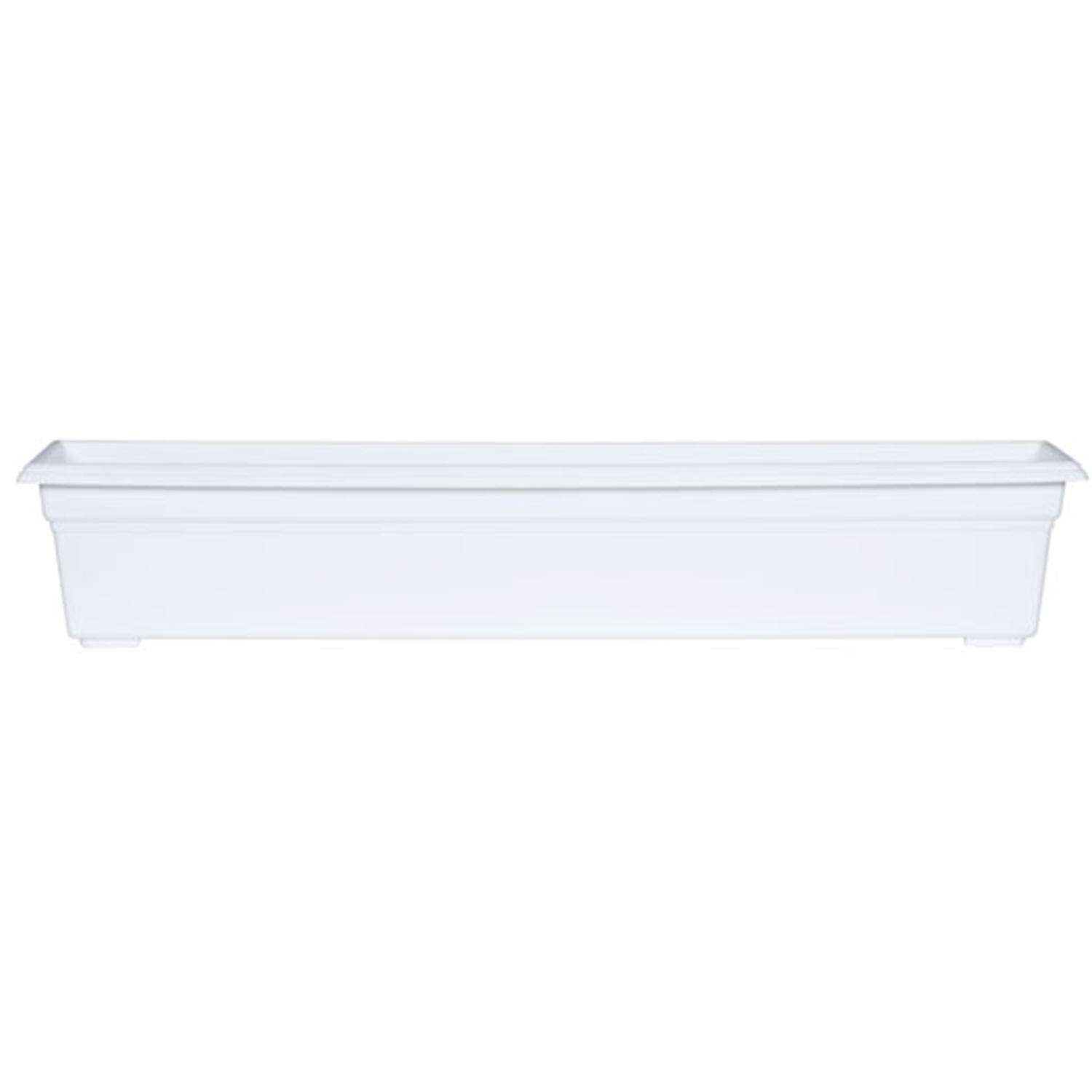  Novelty 6.5 In. H X 8 In. W X 36 In. D X 36 In. D Plastic Countryside Flower Box White