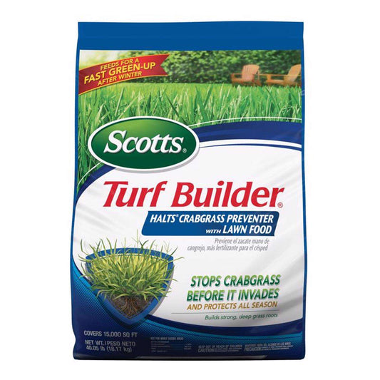  Scotts Turf Builder Halts Crabgrass Preventer Lawn Fertilizer For Multiple Grass Types 15000 Sq Ft
