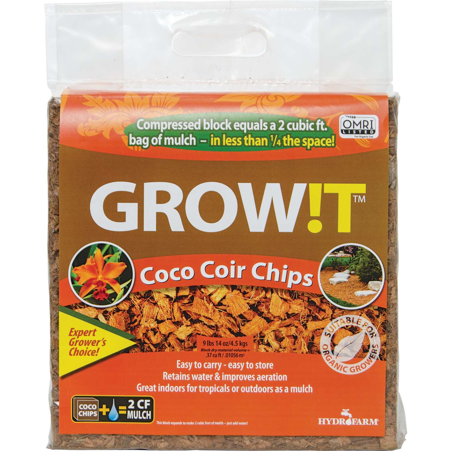  Growit Organic All Purpose Coco Coir Chips 14 Oz
