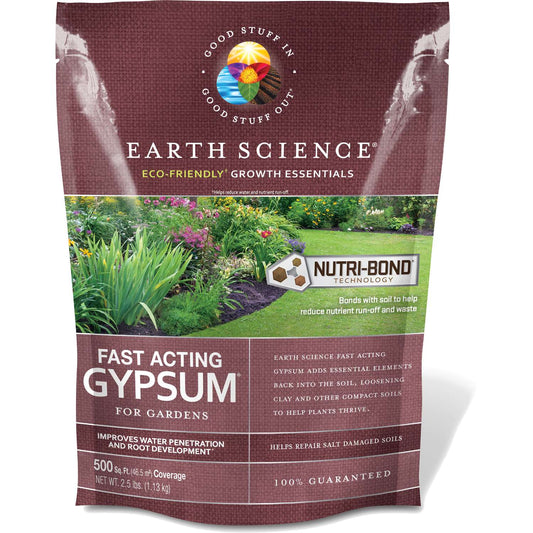  Earth Science Growth Essentials Garden Gypsum 500 Sq Ft 2.5 Lb