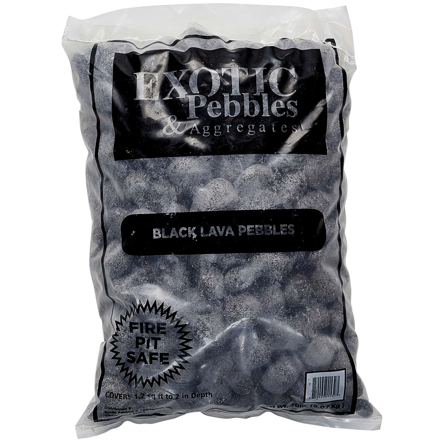  Exotic Pebbles & Aggregates Black Deco Pebbles 20 Lb