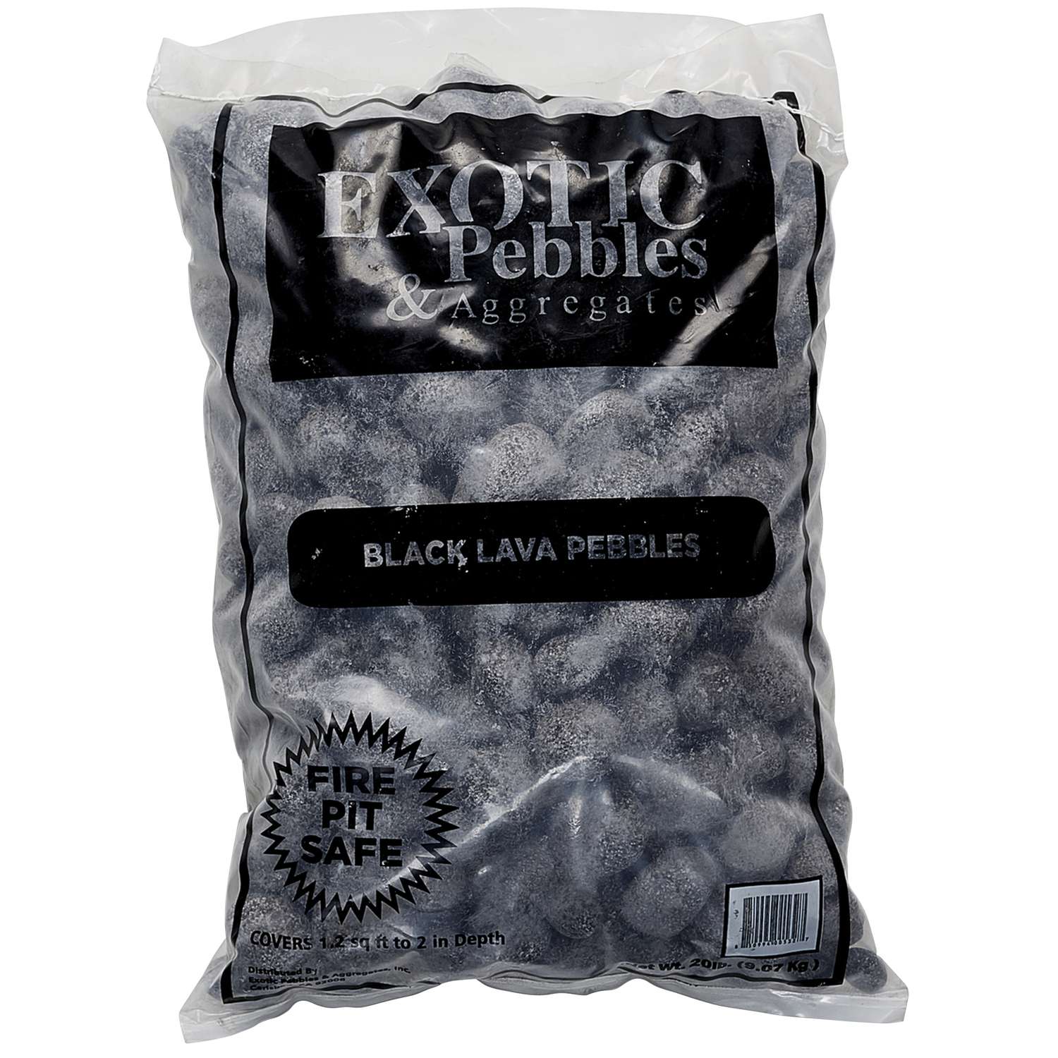  Exotic Pebbles & Aggregates Black Deco Pebbles 20 Lb
