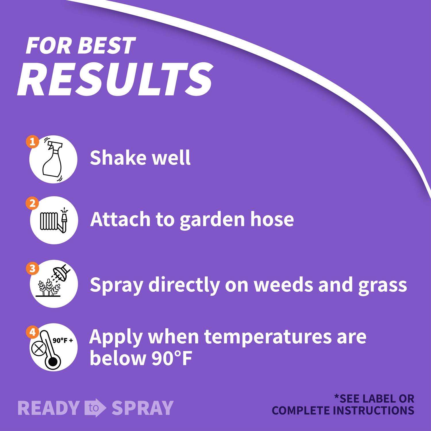  Bonide Weed Beater Plus Weed And Crabgrass Killer RTS Hose-End Concentrate 32 Oz