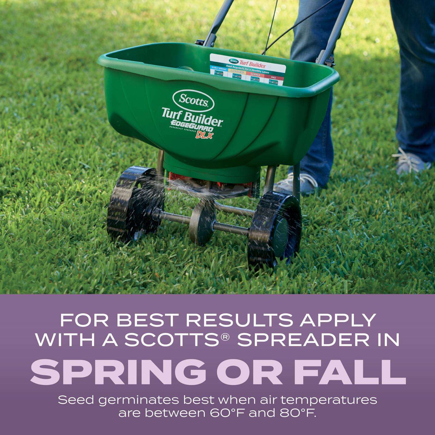  Scotts Turf Builder Perennial Ryegrass Sun Or Shade Fertilizer/Seed/Soil Improver 2.4 Lb