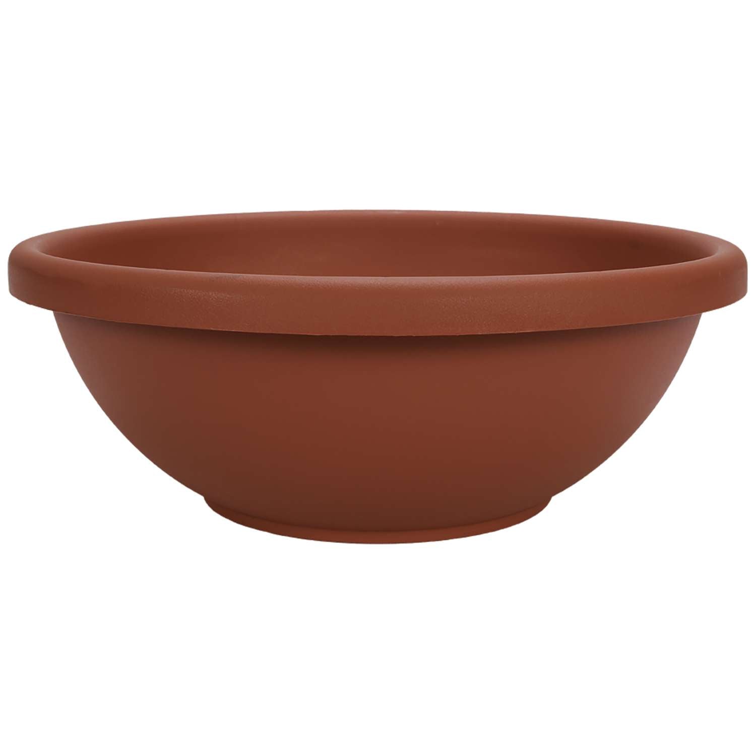  HC Companies Classic 5.5 In. H X 14 In. D Plastic Garden Bowl Planter Clay