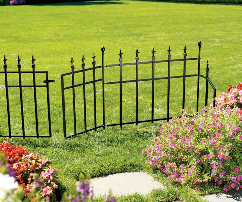  Panacea 36 In. L X 30 In. H Steel Black Garden Fence
