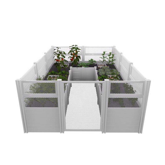  Vita Classic 22 In. H X 144 In. W X 96 In. D Vinyl Raised Garden Bed White
