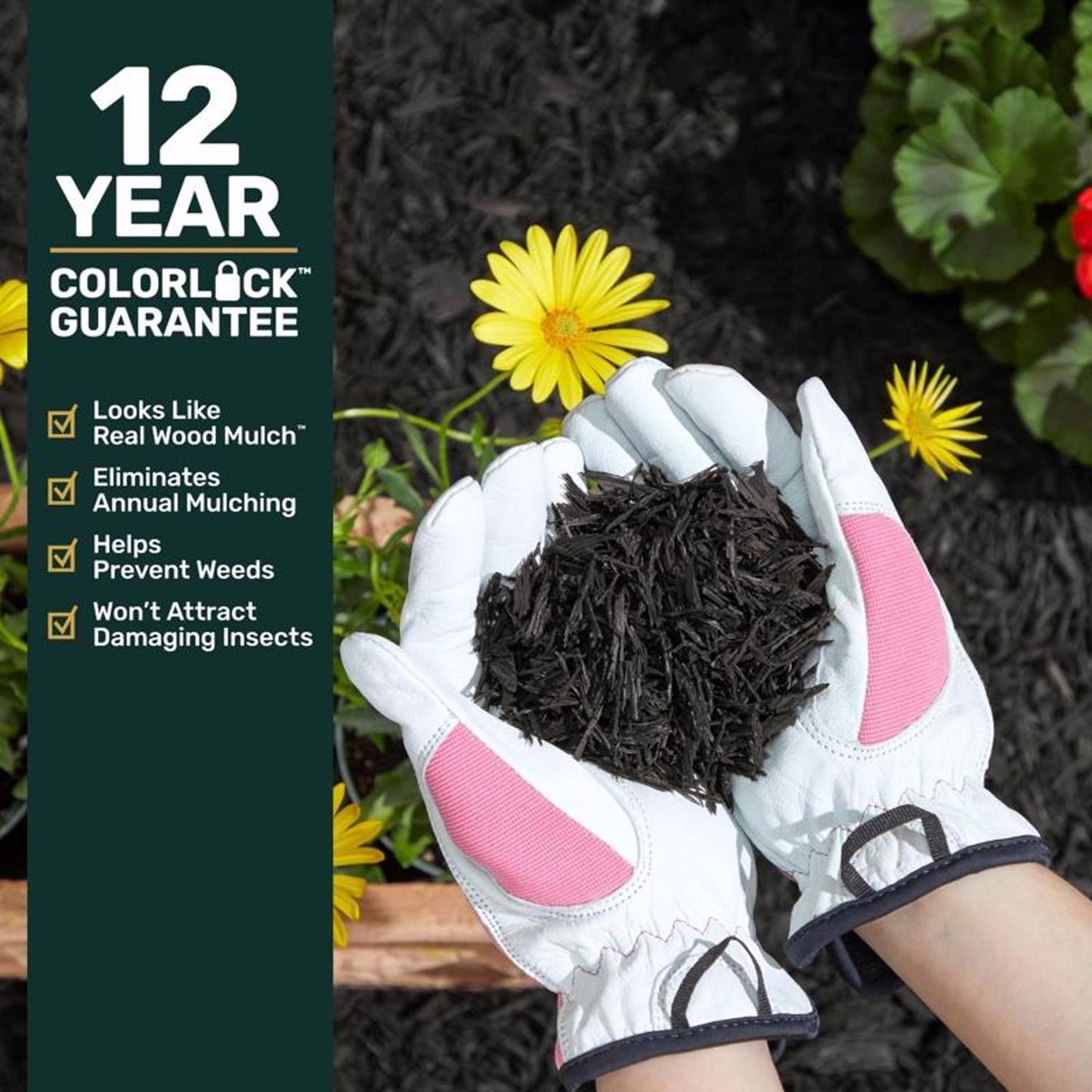  Ground Smart Black Shredded Rubber Mulch 0.8 Cu Ft
