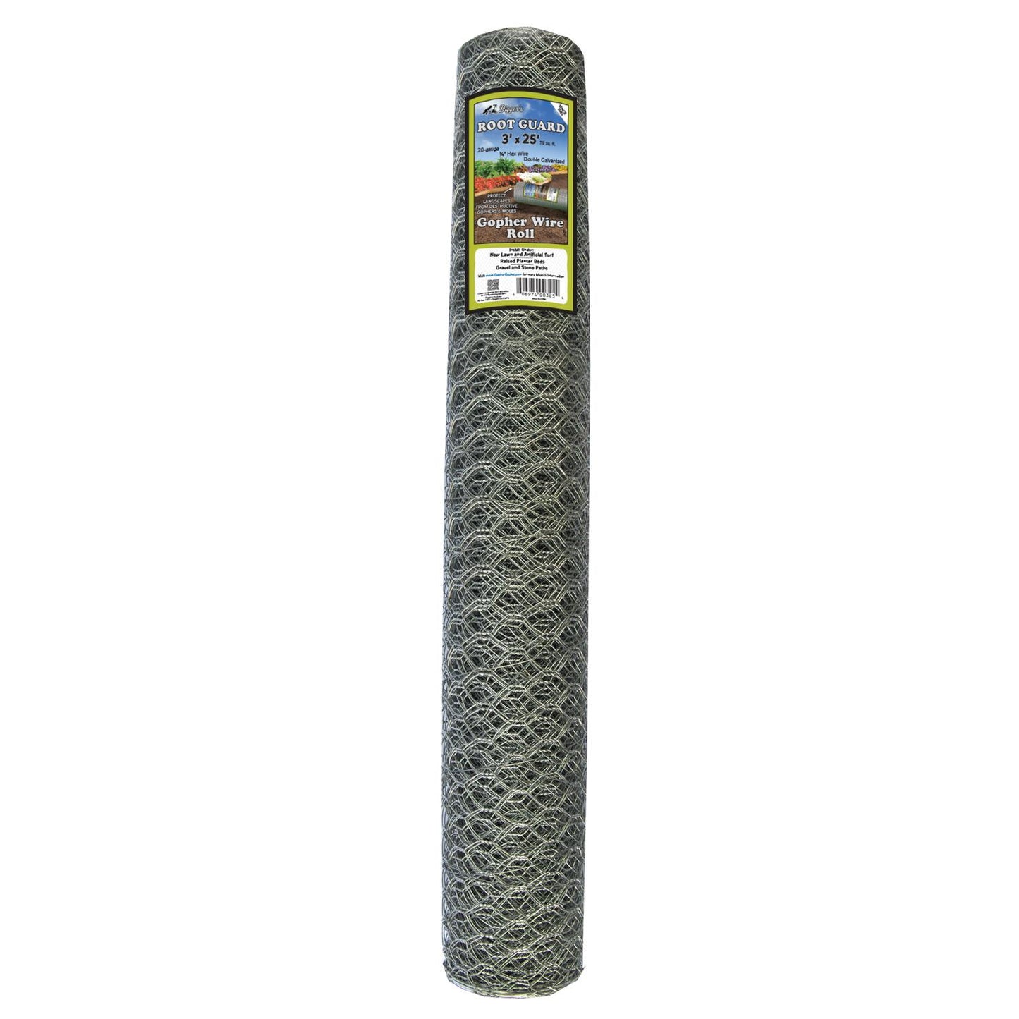  Digger's Root Guard 3 In. H X 25 In. D Silver Coated Wire Gopher Wire Roll
