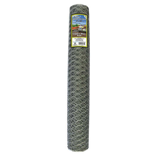  Digger's Root Guard 3 In. H X 25 In. D Silver Coated Wire Gopher Wire Roll