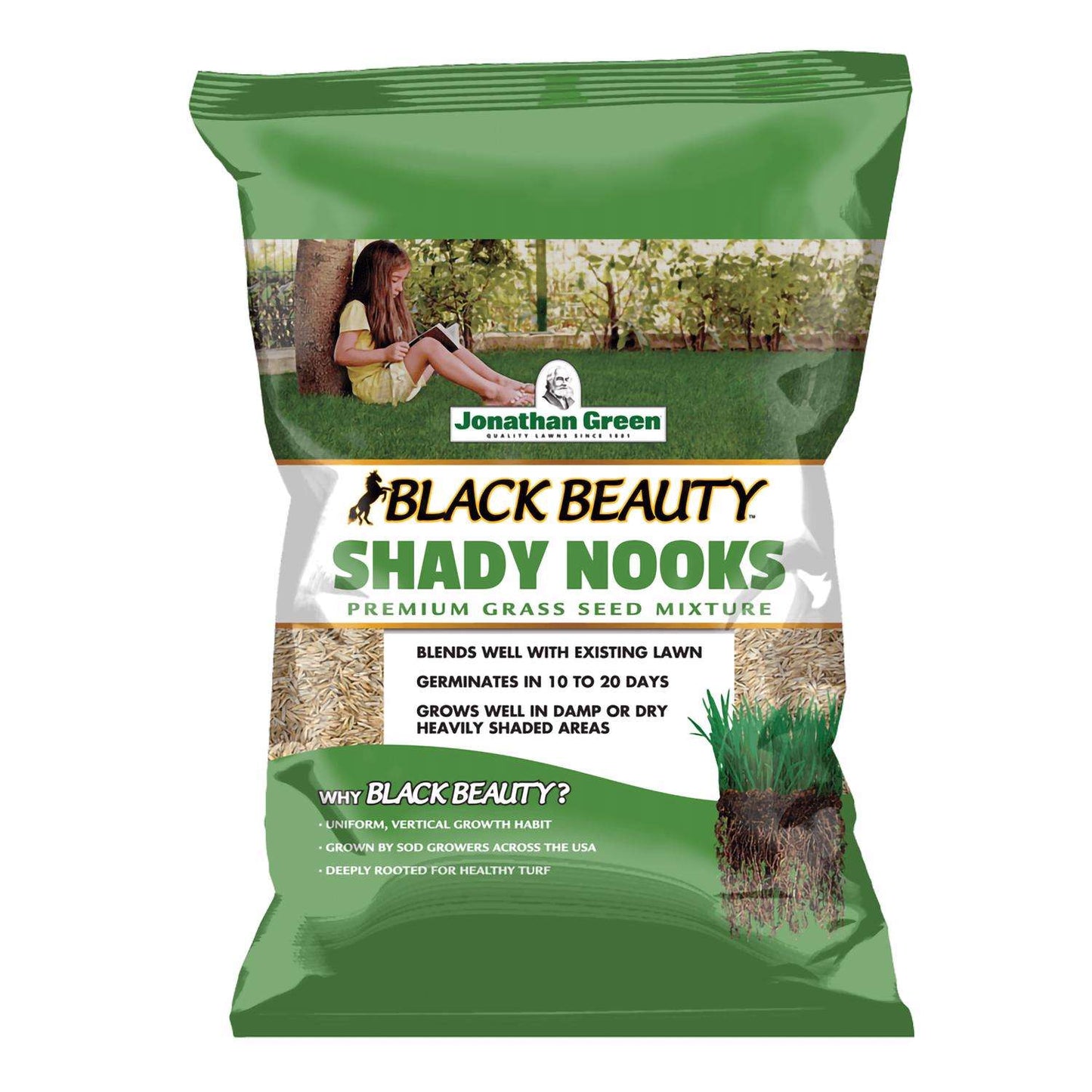  Jonathan Green Black Beauty Shady Nooks Mixed Full Shade Grass Seed 3 Lb