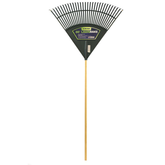  Rugg 65 In. 30 Tine Poly Leaf Rake Wood Handle