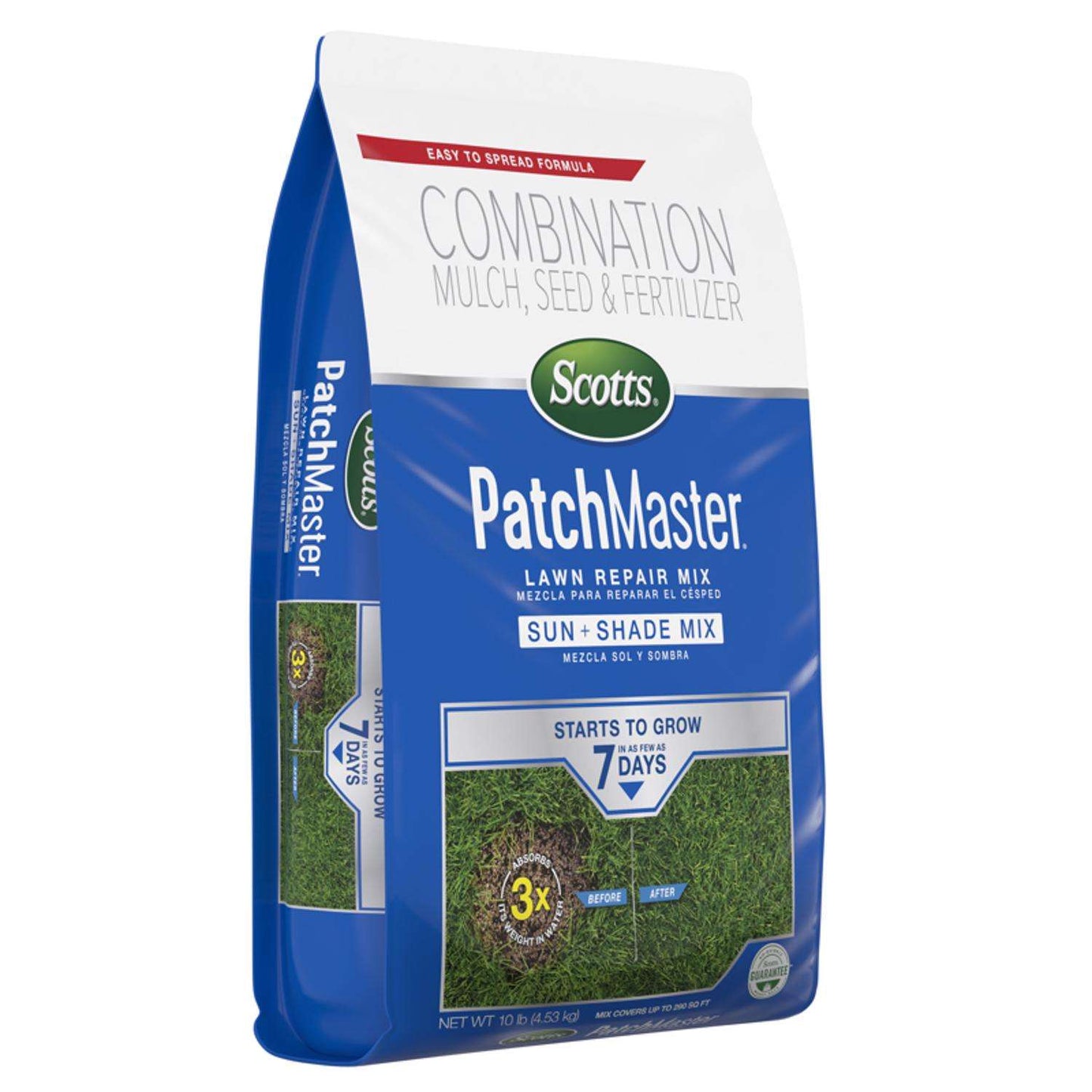  Scotts PatchMaster Mixed Sun Or Shade Grass Spot Repair Seed 10 Lb