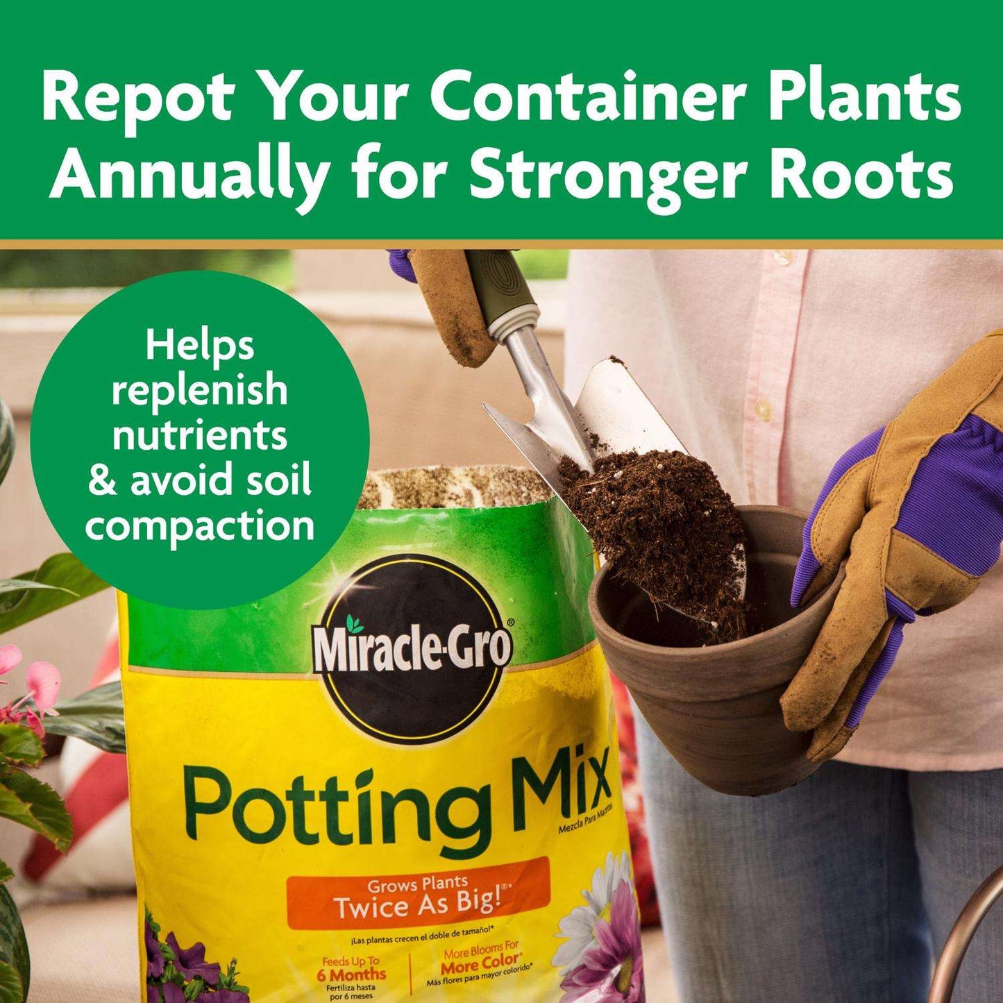  Miracle-Gro Flower And Plant Potting Mix 1 Cu Ft