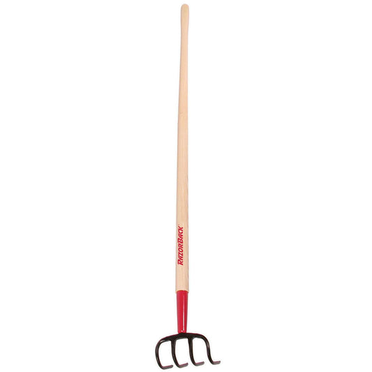  Razor-Back 4 Tine Steel Cultivator 54 In. Wood Handle