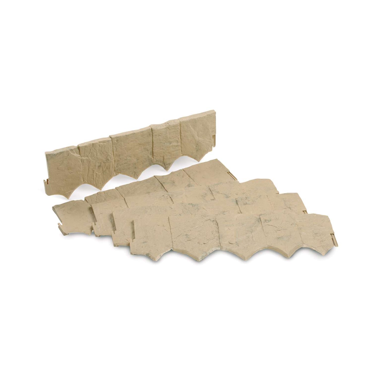 Suncast 9.5 Ft. L X 6.5 In. H Resin Tan Flagstone Edging