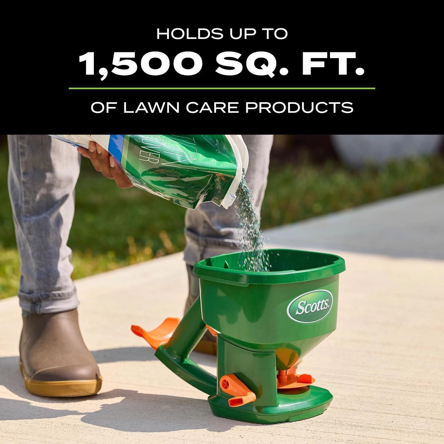  Scotts Whirl Handheld Spreader For Fertilizer/Ice Melt/Seed
