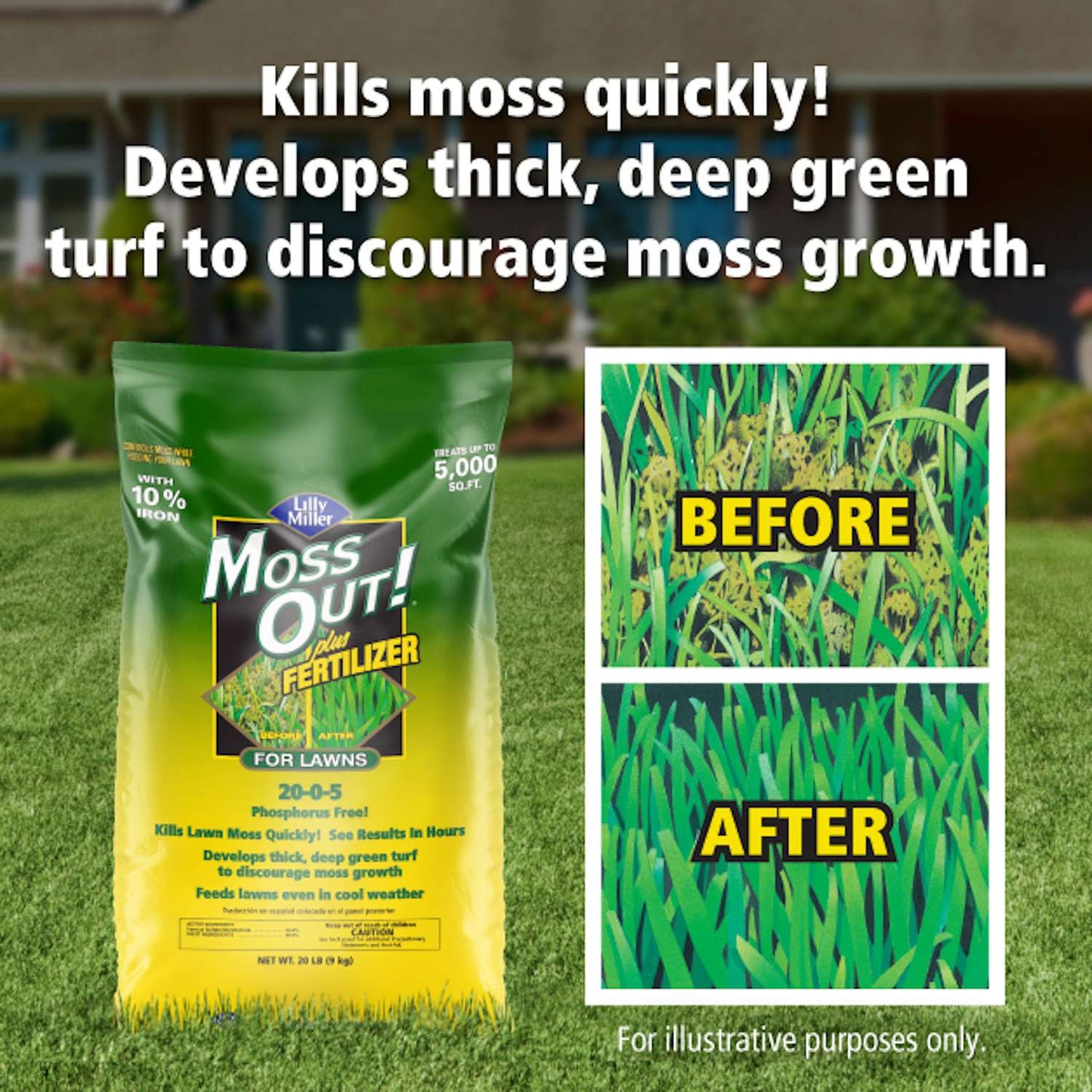  Lilly Miller Moss Out Moss Killer Granules 40 Lb