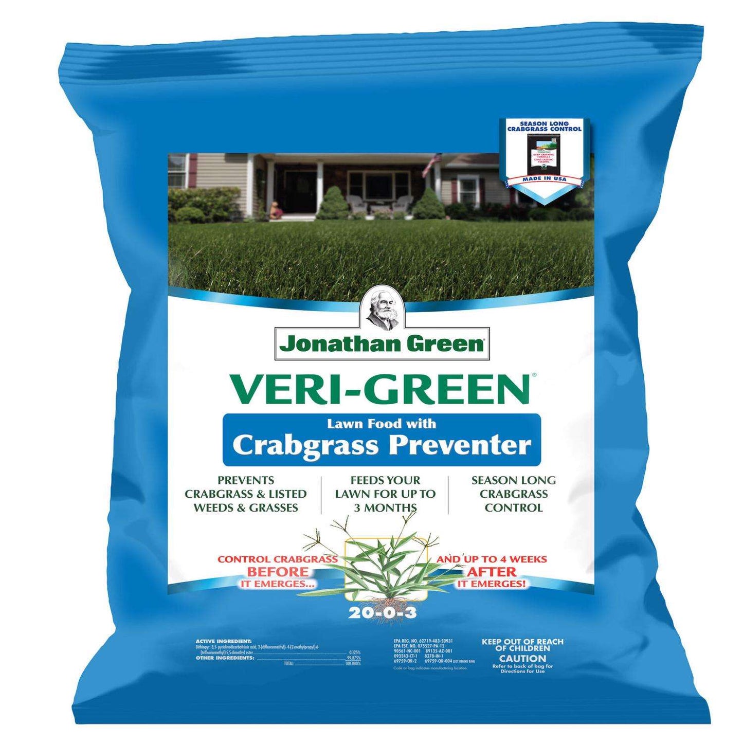  Jonathan Green Veri-Green Crabgrass Preventer Crabgrass Preventer Lawn Fertilizer For All Grasses 50