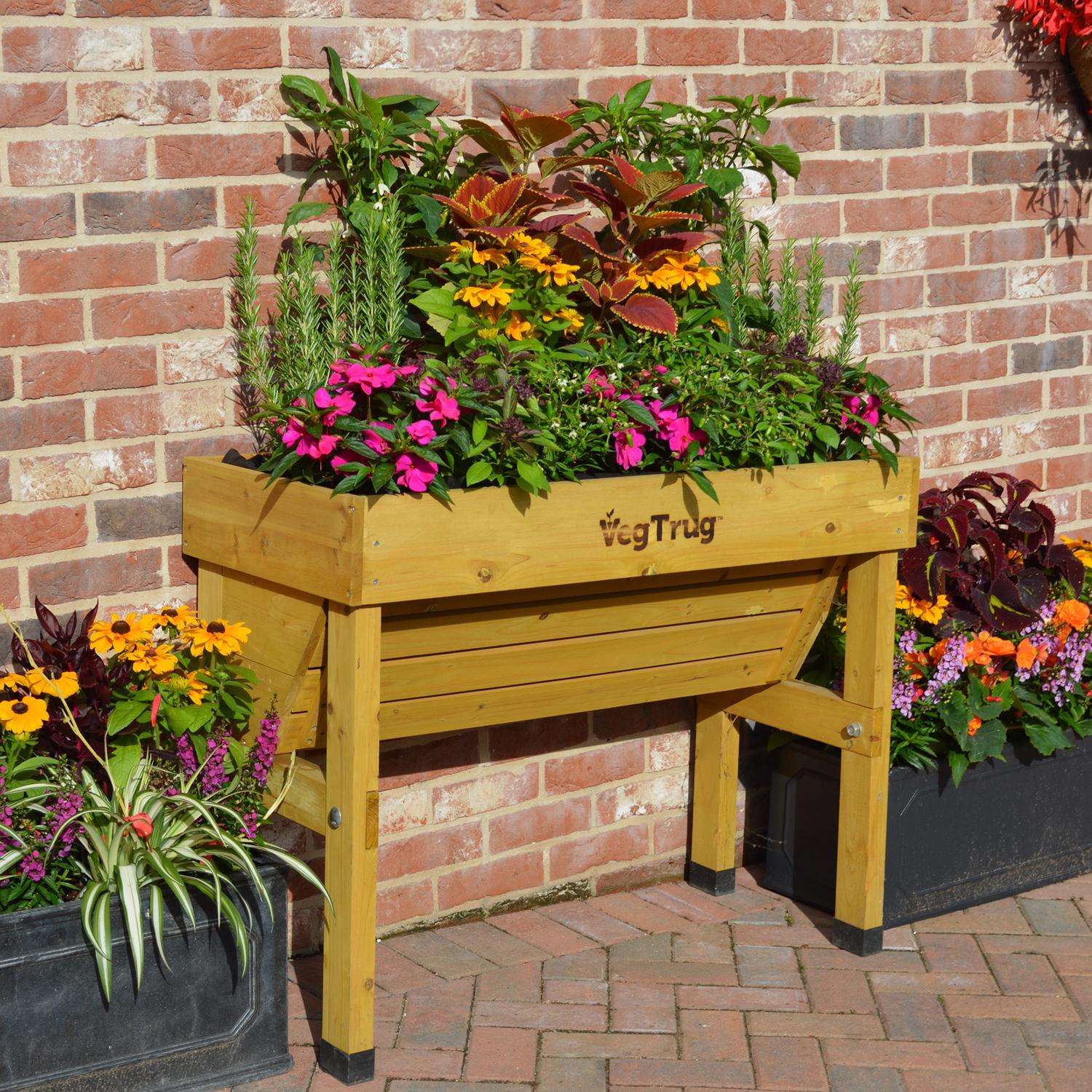  VegTrug 31.4 In. H X 30 In. W X 40.5 In. D Cedar Classic Garden Planter Natural