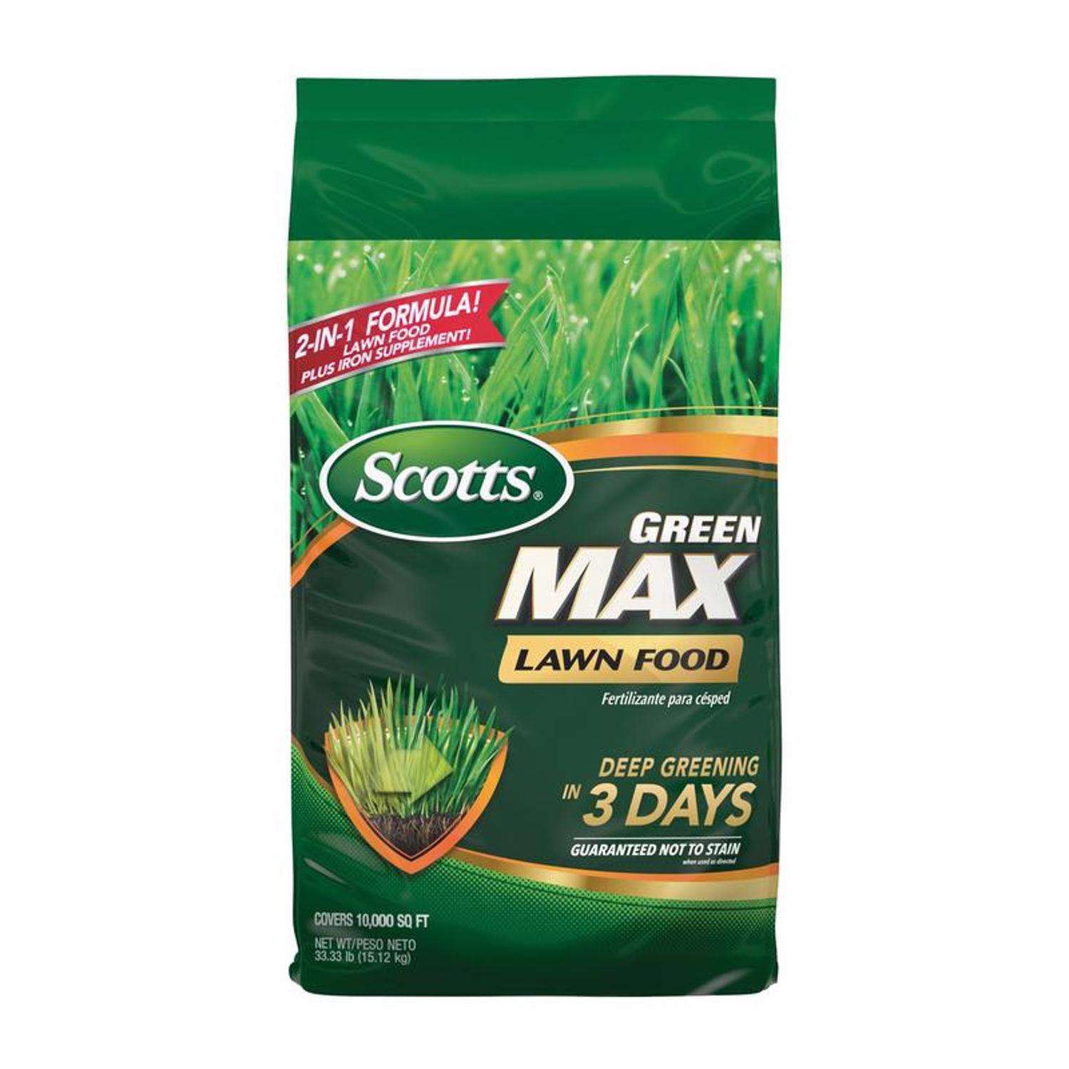  Scotts Green Max All-Purpose Lawn Fertilizer For All Grasses 10000 Sq Ft