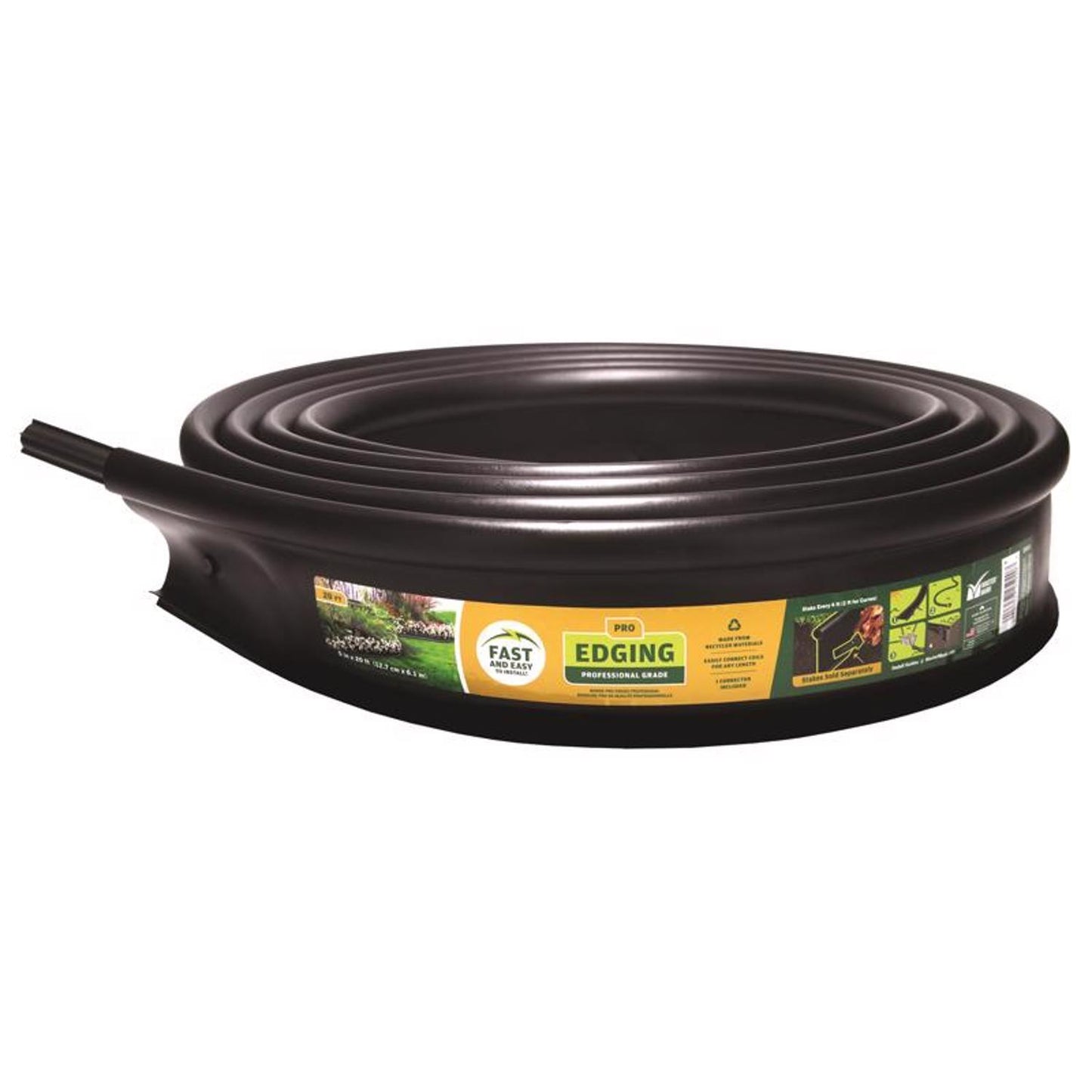  Master Mark Pro 20 Ft. L X 5 In. H Plastic Black Lawn Edging